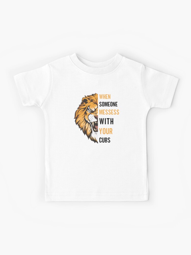 Lion Dad's, father lion protecting cubs Kids T-Shirt for Sale by  HouseOfBigPalms