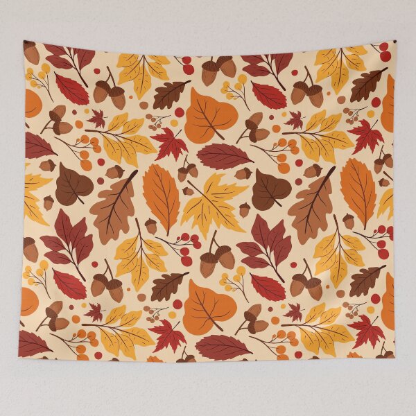 Item preview, Autumn Pattern No 01 - Warm Fall Leaves Pattern Motifs designed and sold by Millusti.