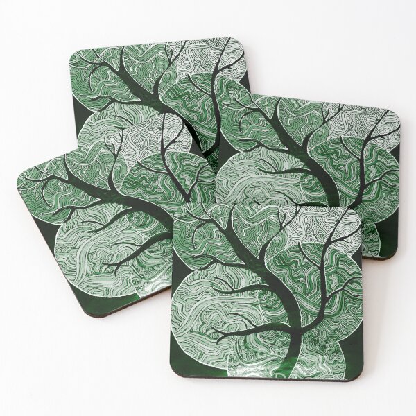 Item preview, Green abstract tree  designed and sold by Dimakesthings.