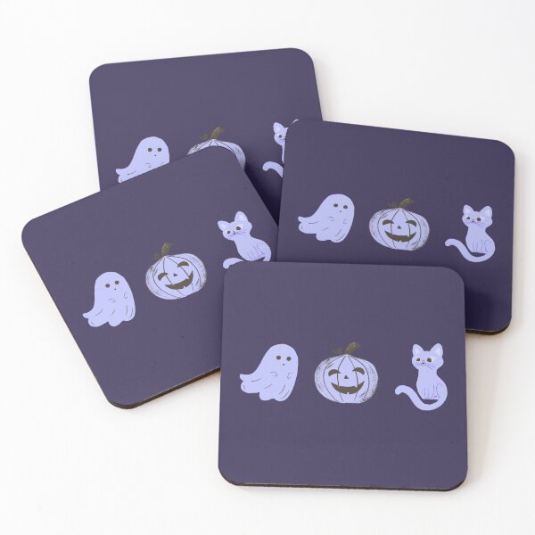 Item preview, Ghost pumpkin cat - purple Halloween designed and sold by LisaMichelleArt.