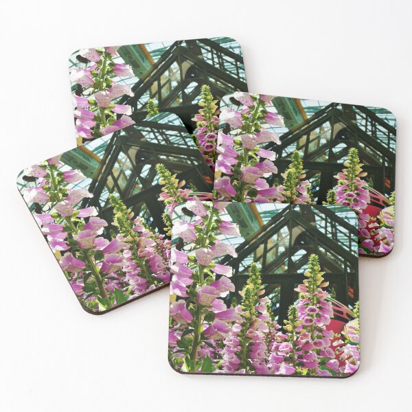 Item preview, Pink Foxglove Framing a Glass Greenhouse designed and sold by Nalinne Jones.