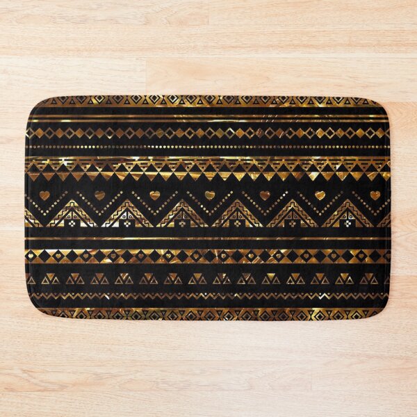 Item preview, Aztec Black Tinsel Gold designed and sold by emeleyshaw.