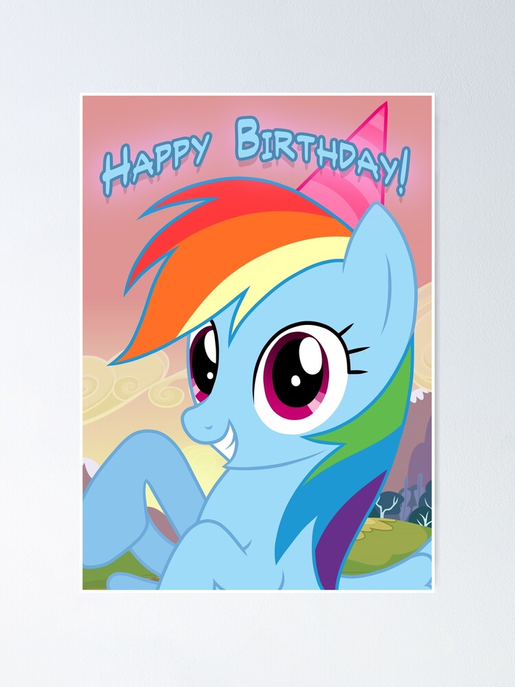 Kinder Mini Poster Plakat Größe 40x50 cm Rainbow Dash My Little Pony