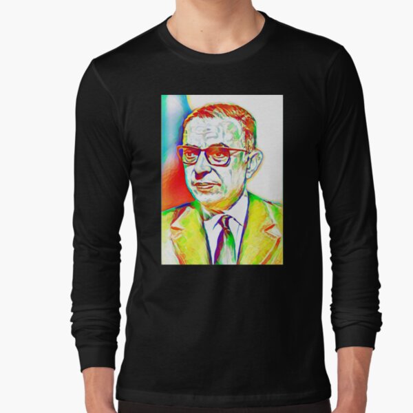 Jean-Paul Sartre Artwork | Jean Paul Sartre Portrait | Sartre Wall 