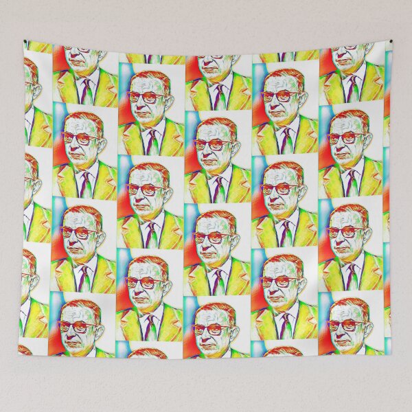 Item preview, Jean-Paul Sartre Artwork | Jean Paul Sartre Portrait | Sartre Wall Art  designed and sold by Suyogsonar25.