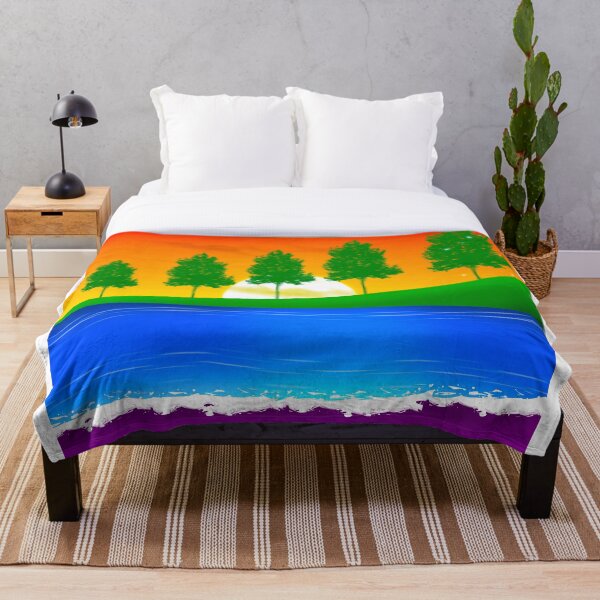 Item preview, Rainbow pride forest riverscape  designed and sold by Designedbyeliza.