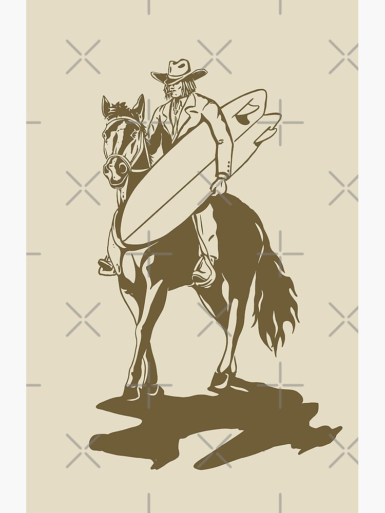 Ramblin' Surf Cowboy Poster