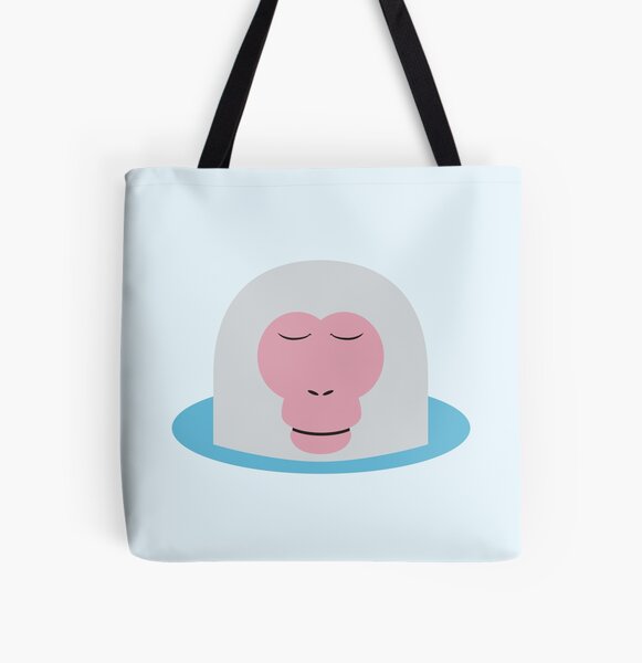 Snow Monkey All Over Print Tote Bag