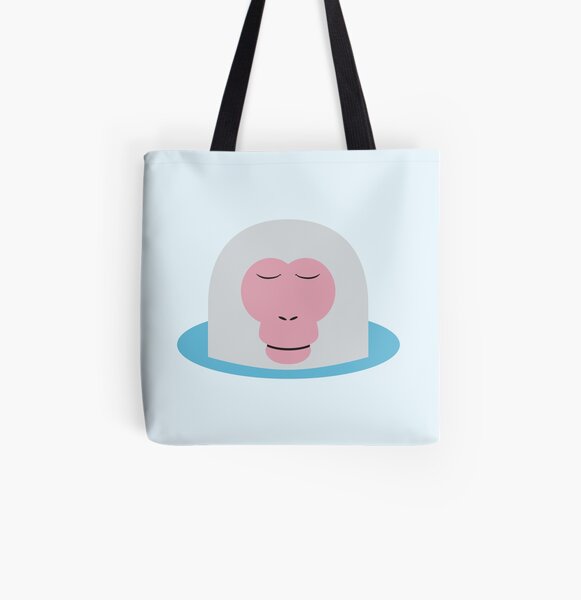 Snow Monkey All Over Print Tote Bag