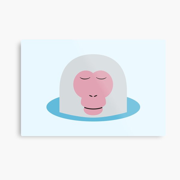 Snow Monkey Metal Print