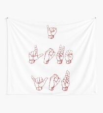 I LOVE YOU sign language Wall Tapestry