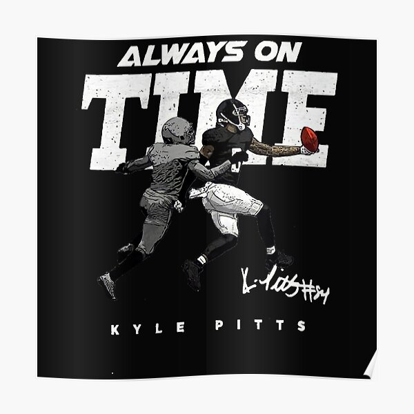 Kyle Pitts Football Paper Poster Falcons - Kyle Pitts - Kids T-Shirt