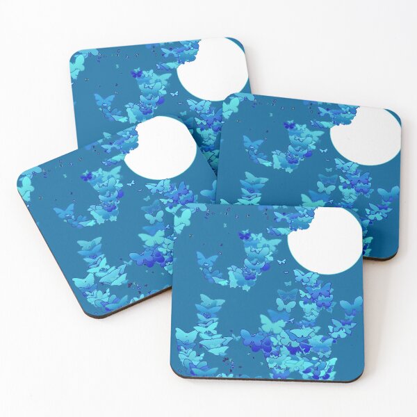 Item preview, Moonscape with Butterflies - Dark Blue designed and sold by Marymarice.