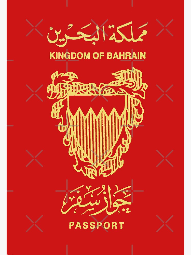 Bahrain Passport Sticker For Sale By Hakvs Redbubble 0206