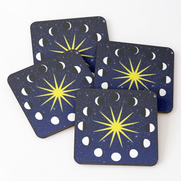 Item preview, Moon Phases with a Starry Background designed and sold by Marymarice.