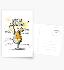 Cocktail - Pina Colada Recipe Postcards