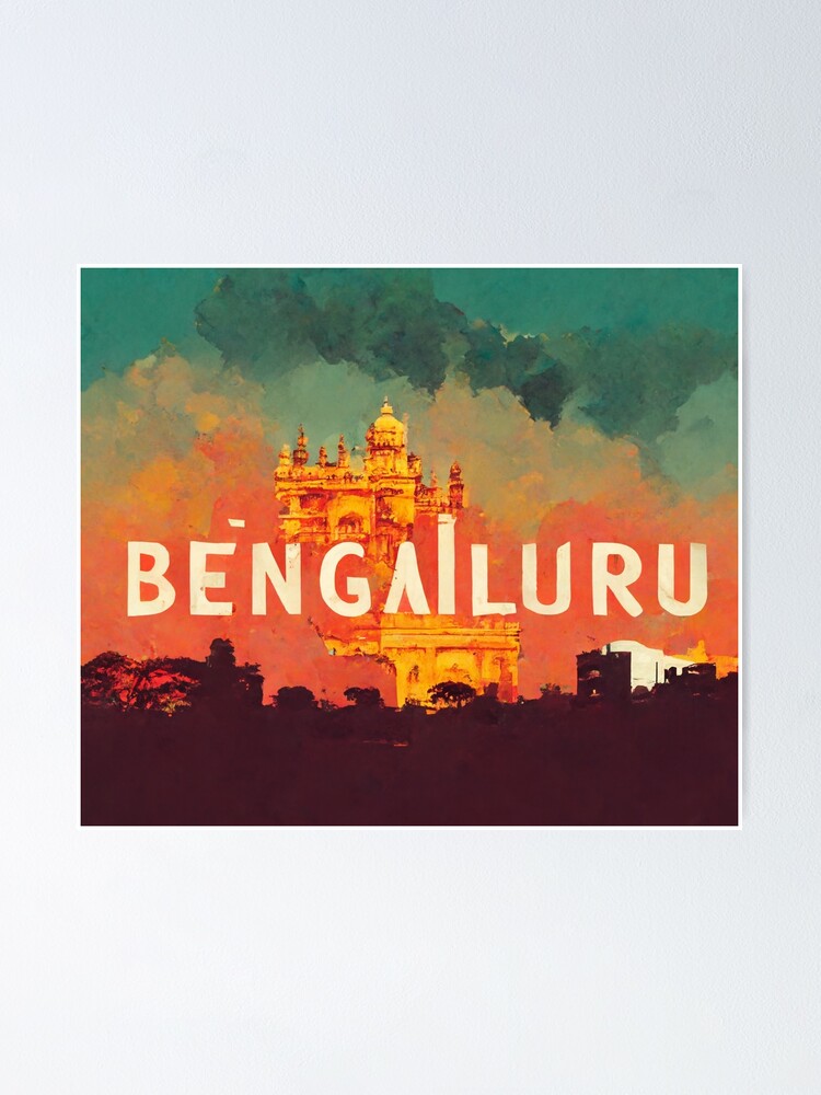 "Bengaluru Indian City" Poster for Sale by LNJDesign Redbubble