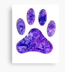 Purple Paw Canvas Print