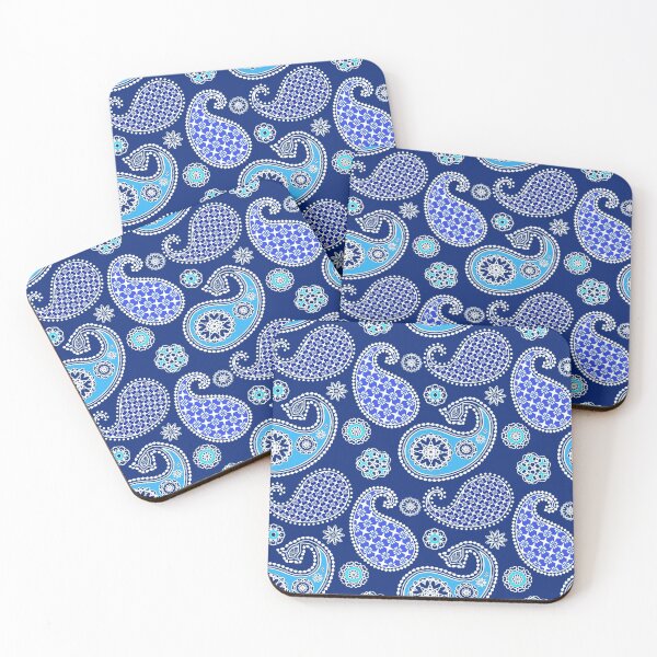Item preview, Paisley, cobalt blue and turquoise designed and sold by Marymarice.