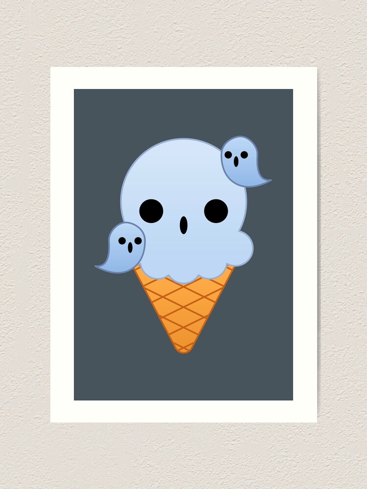 kawaii ghost ice cream
