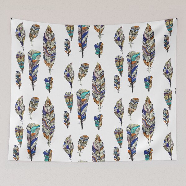Item preview, decorated feathers / ornaments / drawing / colored designed and sold by zabrinaz.