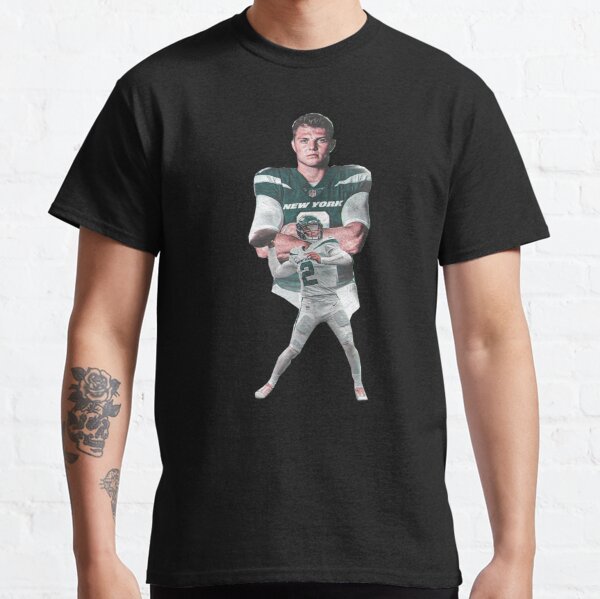 New York Jets Road Name & Number T-Shirt- Zach Wilson - Mens