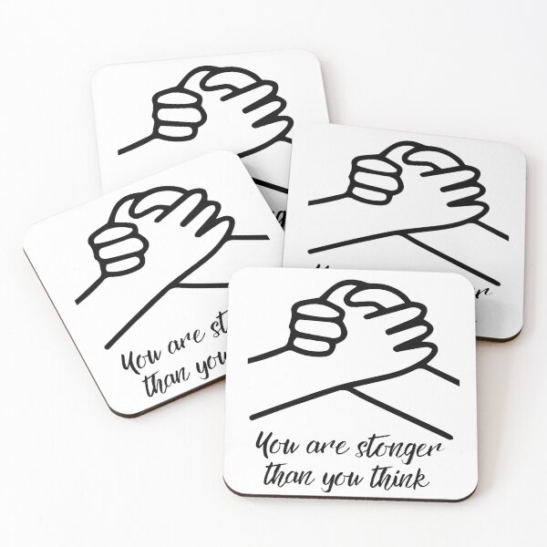 Item preview, YOU ARE STRONGER THAN YOU THINK- HANDS SHAKING designed and sold by Allklassy.