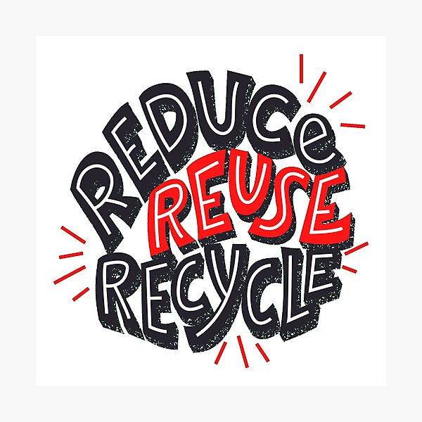 Item preview, Reduce Reuse Recycle Quote Eco-friendly Design designed and sold by ZenDesigner.