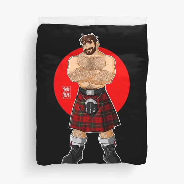 ADAM LIKES KILTS - SHIRTLESS Duvet Cover