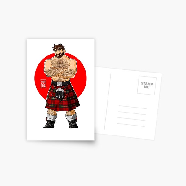 ADAM LIKES KILTS - SHIRTLESS Postcard