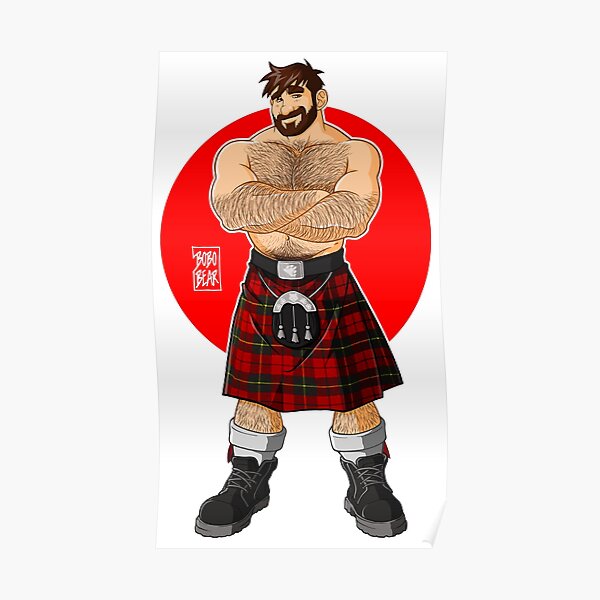 ADAM LIKES KILTS - SHIRTLESS Poster