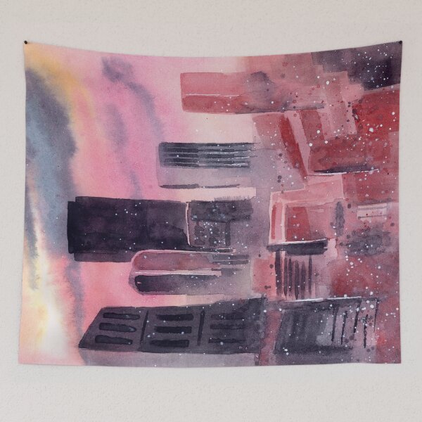 Item preview, Townscape - Watercolour Painting designed and sold by Pattokarts.