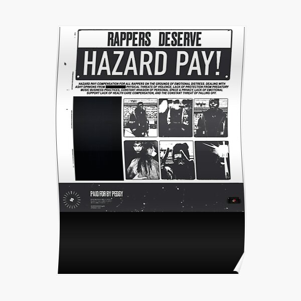 "Jpegmafia hazard duty pay!" Poster for Sale by BRIANAatr Redbubble