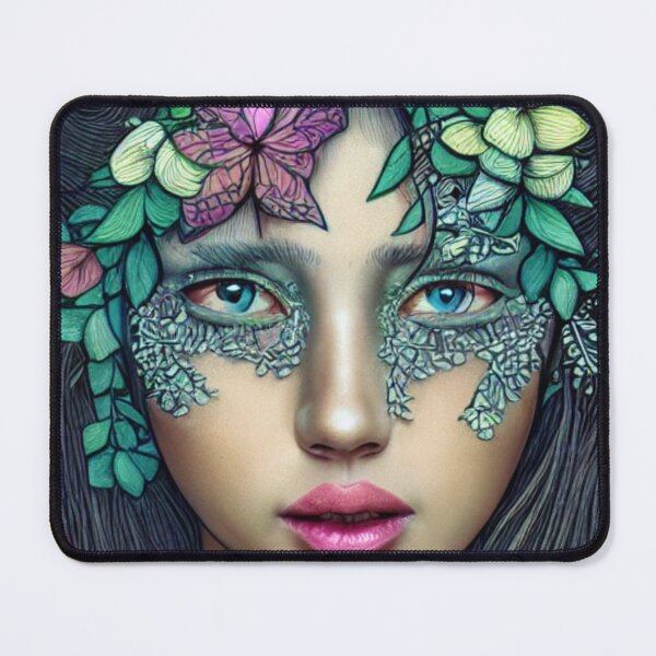 Item preview, Art Illustration Girl with Flowers Five designed and sold by I-Dream-Designs.