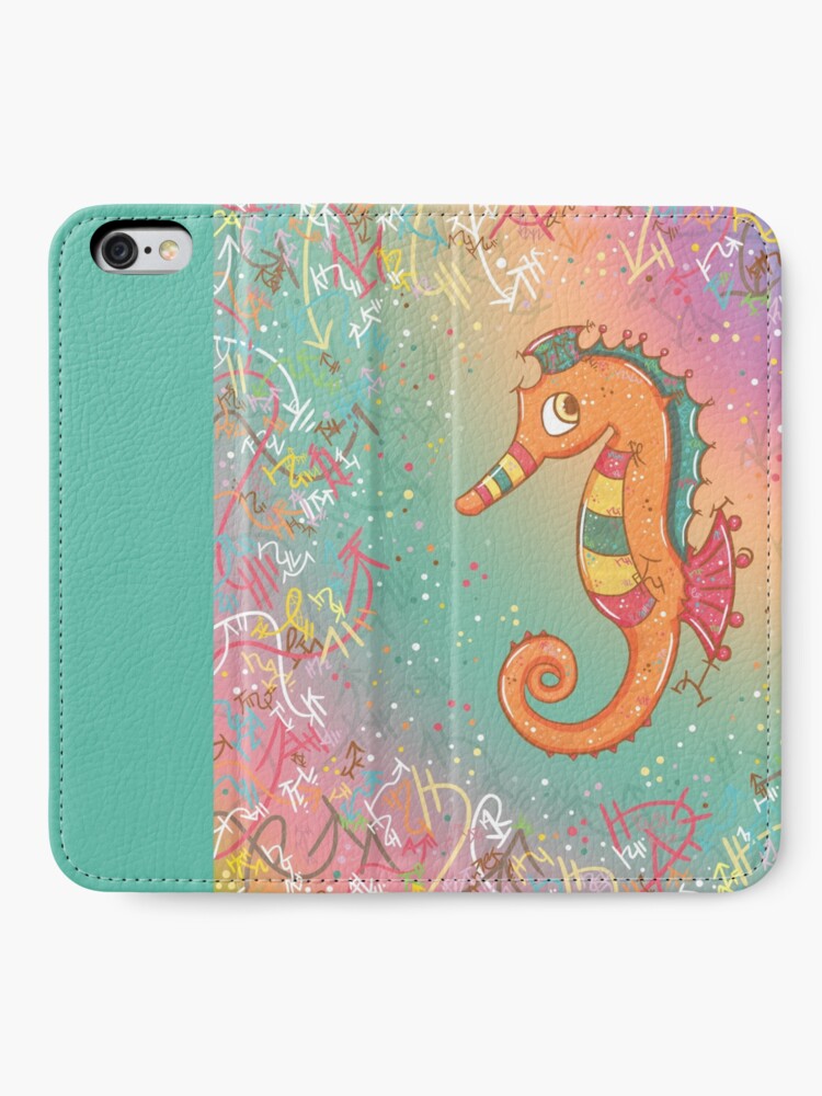 Alternate view of Sparkly Little Seahorse iPhone Wallet