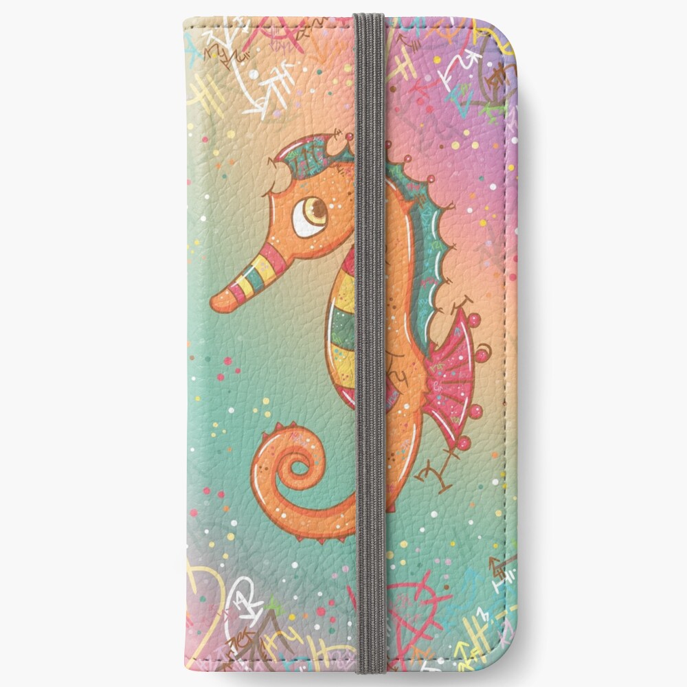 Sparkly Little Seahorse iPhone Wallet