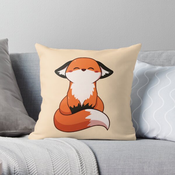 Cute Fox Throw Pillow