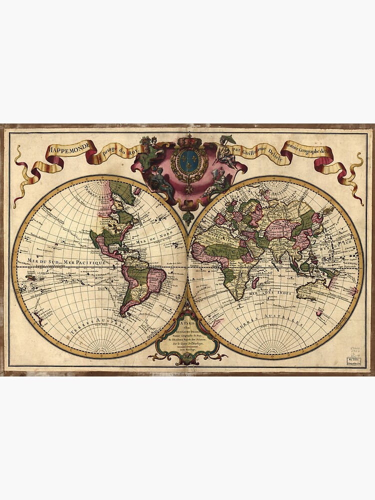 Mappemonde a l'usage du roy (World Map 1720) Poster for Sale by allhistory