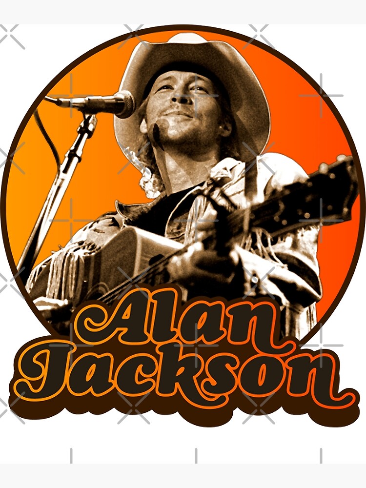 Disover Alan Jackson  Retro Style Classic Country Fan Art Premium Matte Vertical Poster