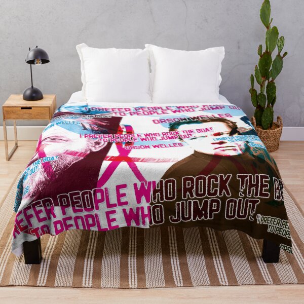 Item preview, I prefer people who rock the boat to people who jump out, Orson Welles quote designed and sold by Mauswohn.