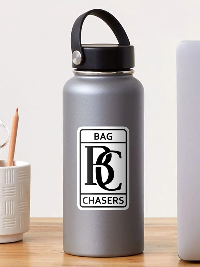 Bag Chaser Design with Black Text Sticker for Sale by ACEClanRust