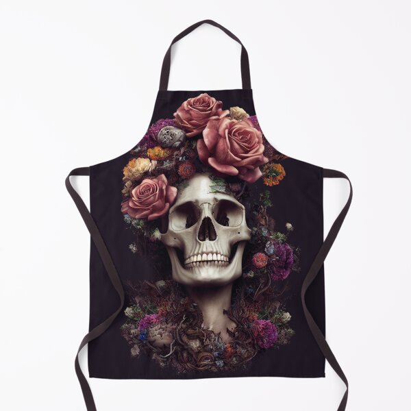 Item preview, Flower Skull tattoo design designed and sold by NianderQuinn.