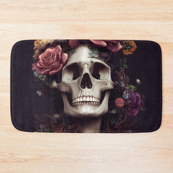 Item preview, Flower Skull tattoo design designed and sold by NianderQuinn.