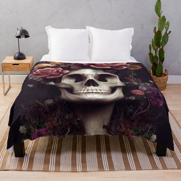 Item preview, Flower Skull tattoo design designed and sold by NianderQuinn.