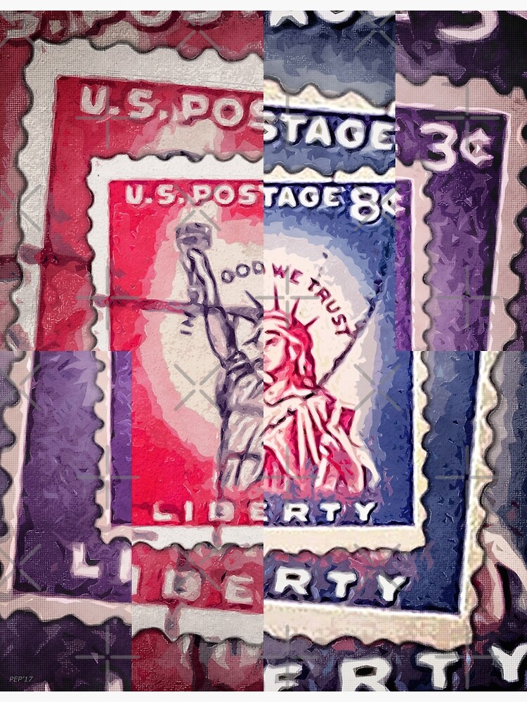 Abstract Liberty Stamp Collage by morningdance