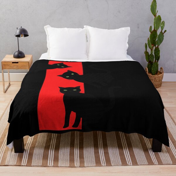 Item preview, Funny Halloween 3 Black Cats in Red Light designed and sold by podguy.