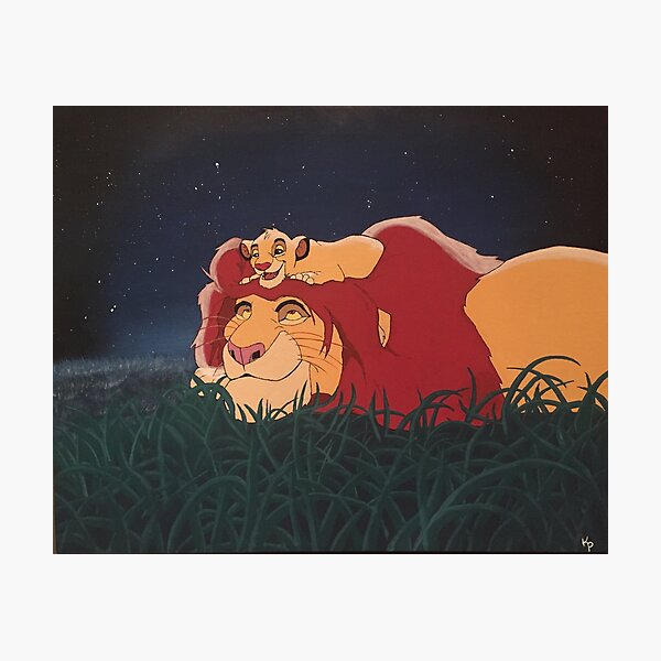 El Rey León: Mufasa y Simba Lámina fotográfica