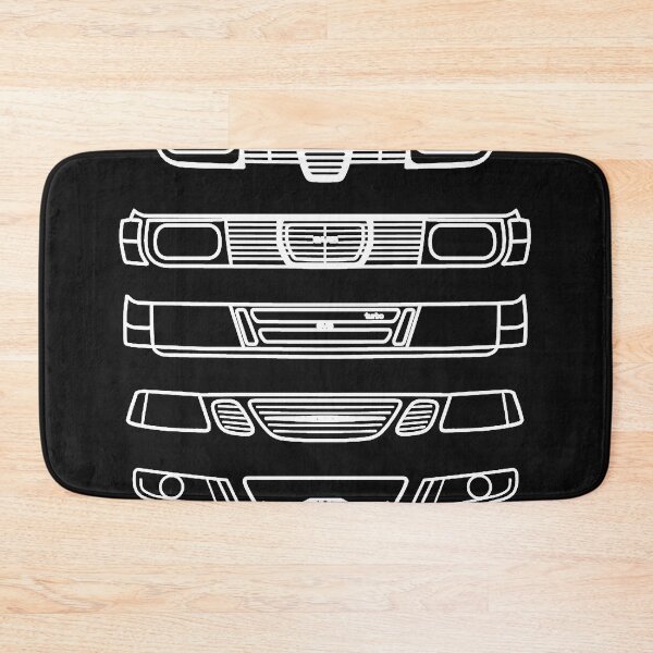 Item preview, Saab evolution cars 1960s-2010s white outline  designed and sold by Brucrannum.