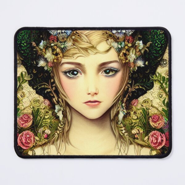Item preview, Art Illustration Girl with Flowers Seven designed and sold by I-Dream-Designs.