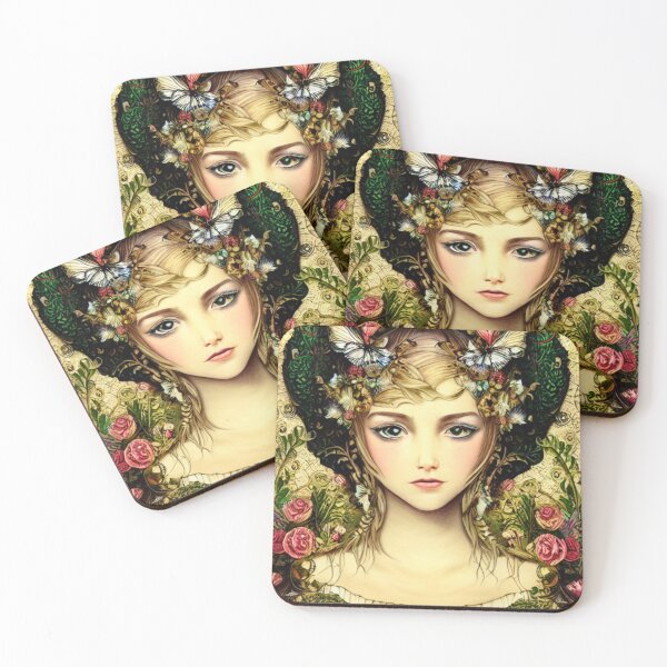 Item preview, Art Illustration Girl with Flowers  Seven designed and sold by I-Dream-Designs.